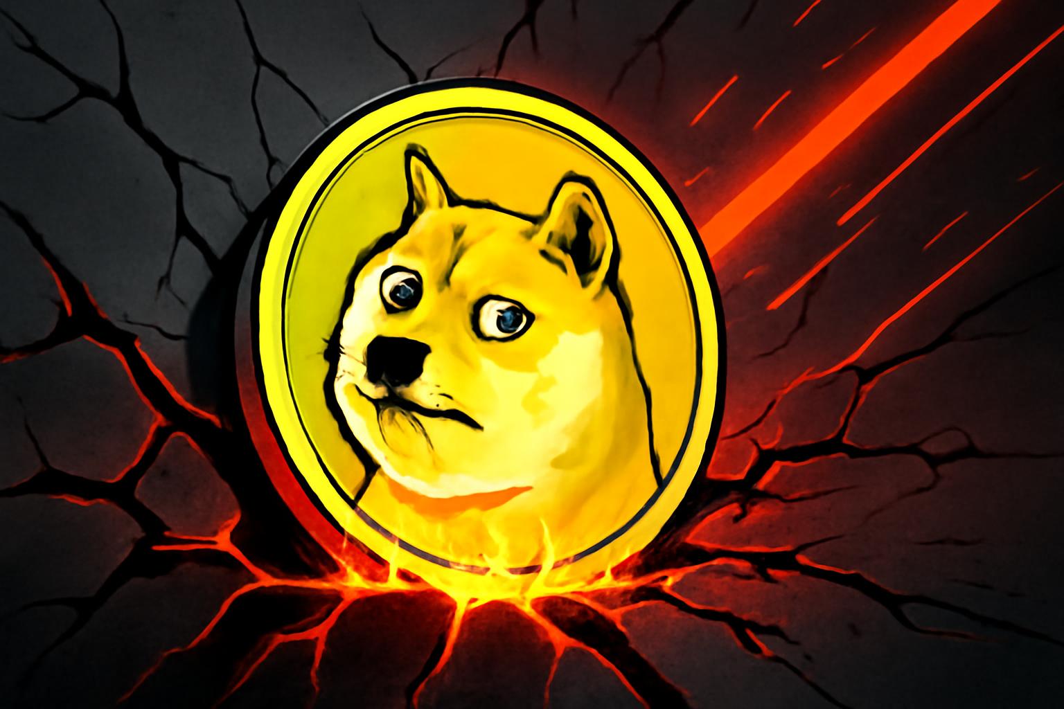 Dogecoin Tests Critical Support After Breaking 763-Day Trendline