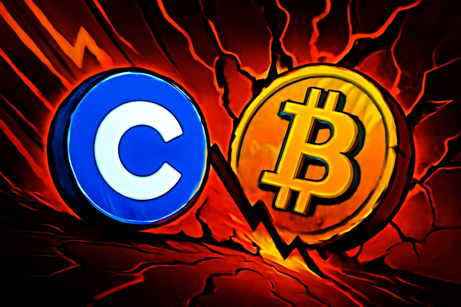 Coinbase and Crypto Stocks Slide as GDP Data Dampens Rate-Cut Hopes