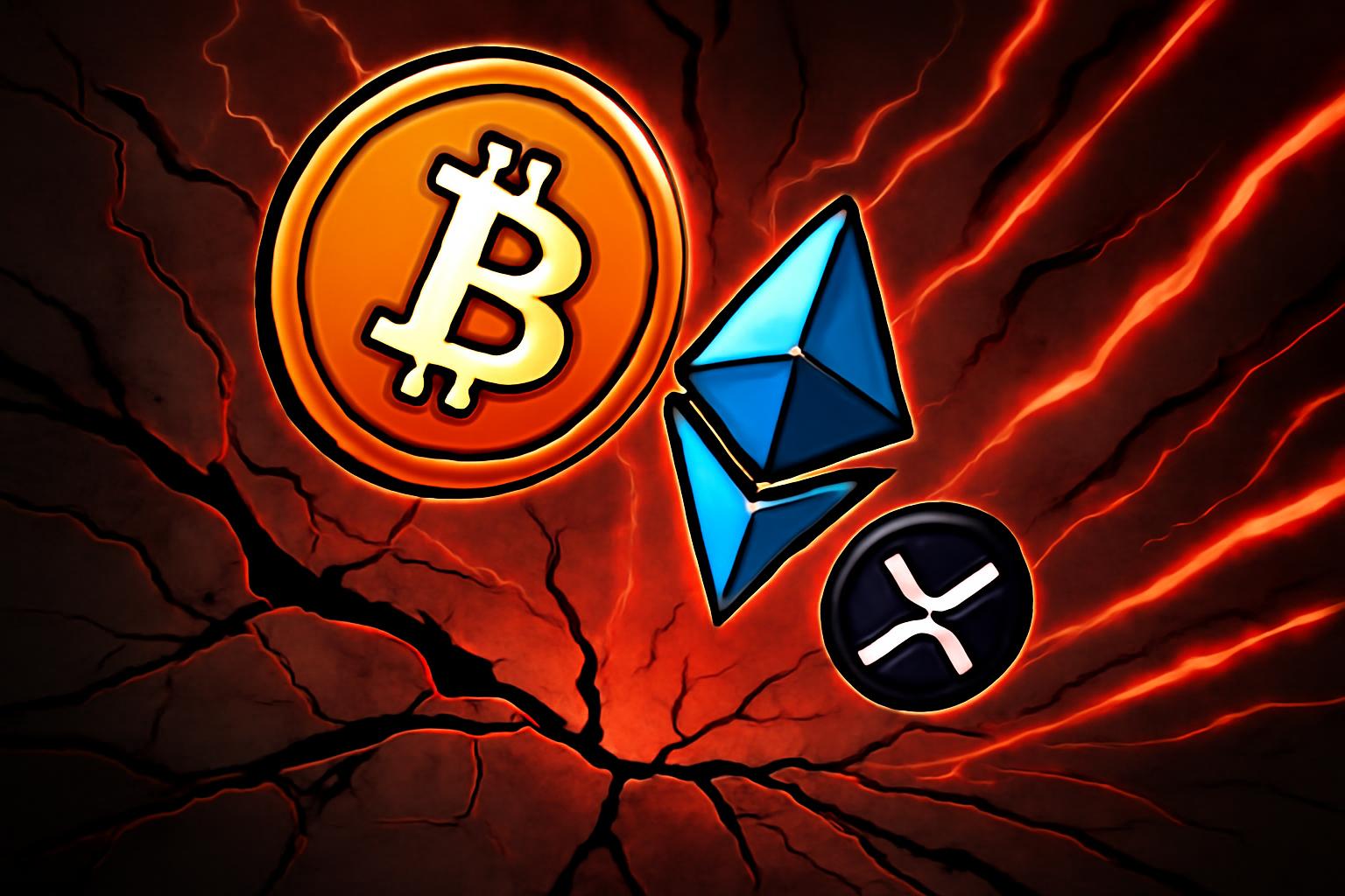 Bitcoin, Ethereum and XRP Dip as Strong U.S. GDP Data Impacts Crypto Markets