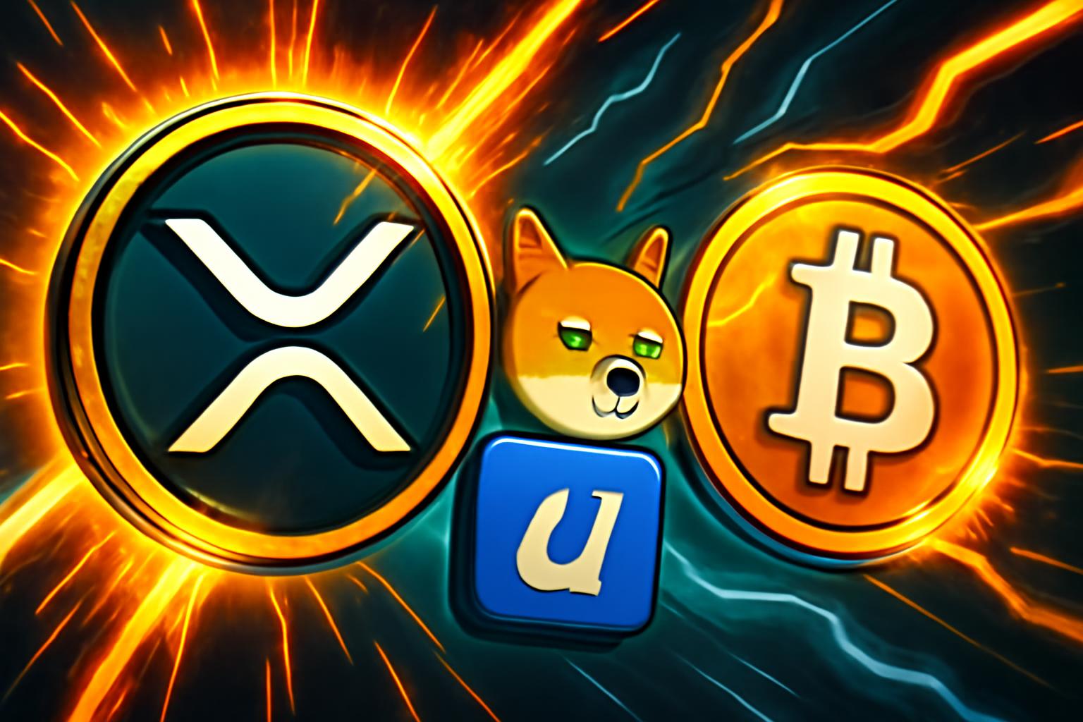 XRP 589 Meme Target, SHIB Upbit Influx, Bitcoin Bollinger Signals Key Levels