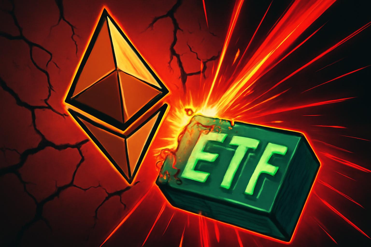 ETH ETF Outflows Signal Short-Term Pressure on Ethereum Markets