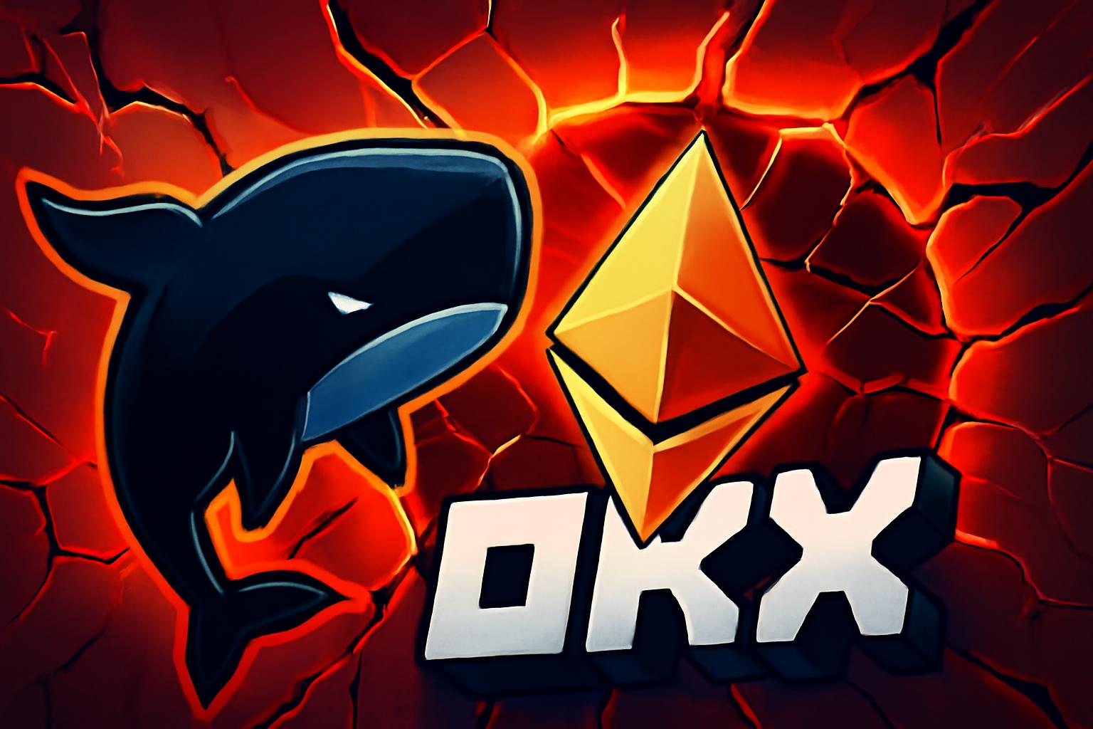 Whale Withdraws 5,500 ETH from OKX Again, Holding $107M in ETH