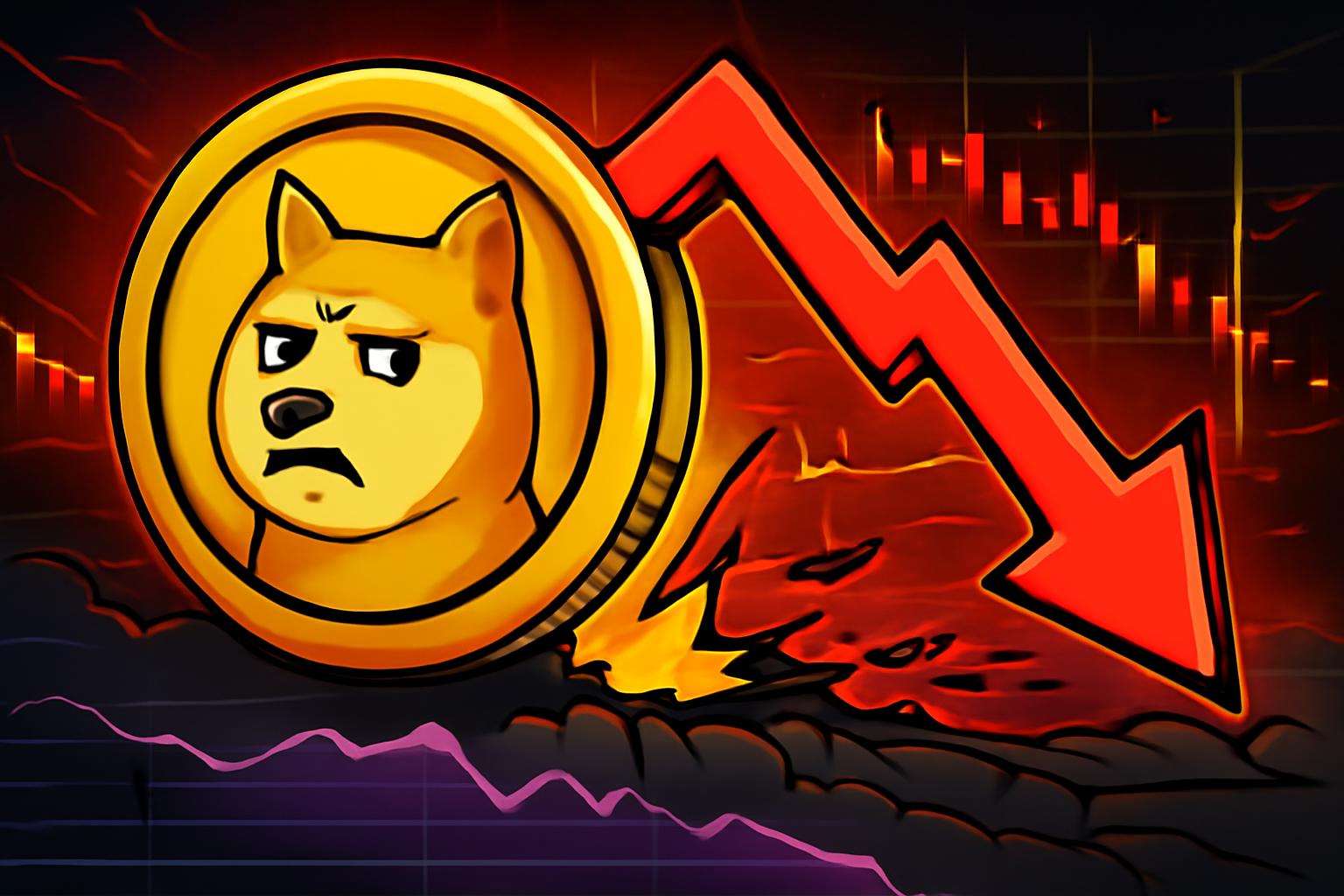 Dogecoin Volume Surges 76% as Death Cross Persists and RSI Signals Oversold