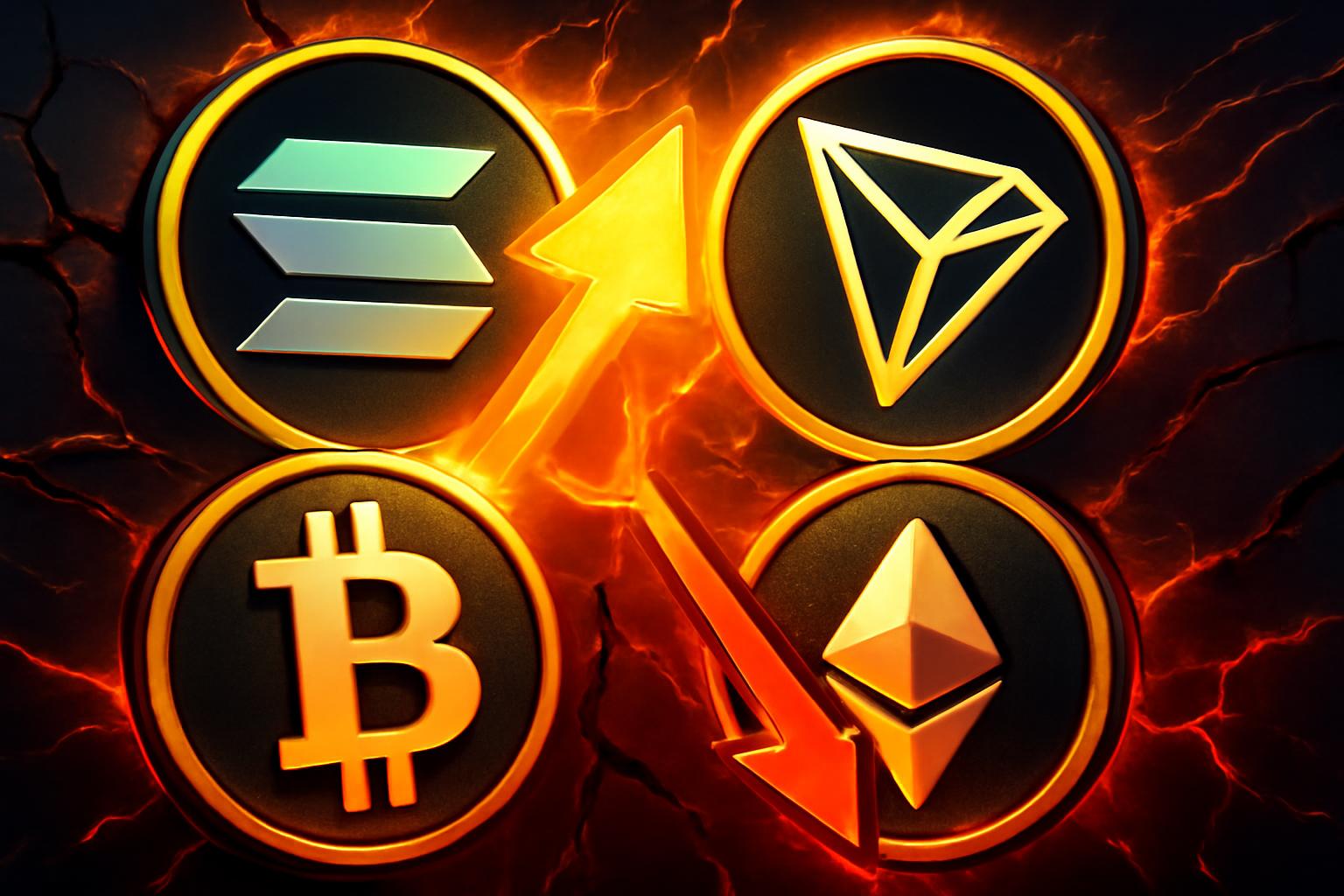 Solana and Tron Inflows as BTC and ETH Face Outflows