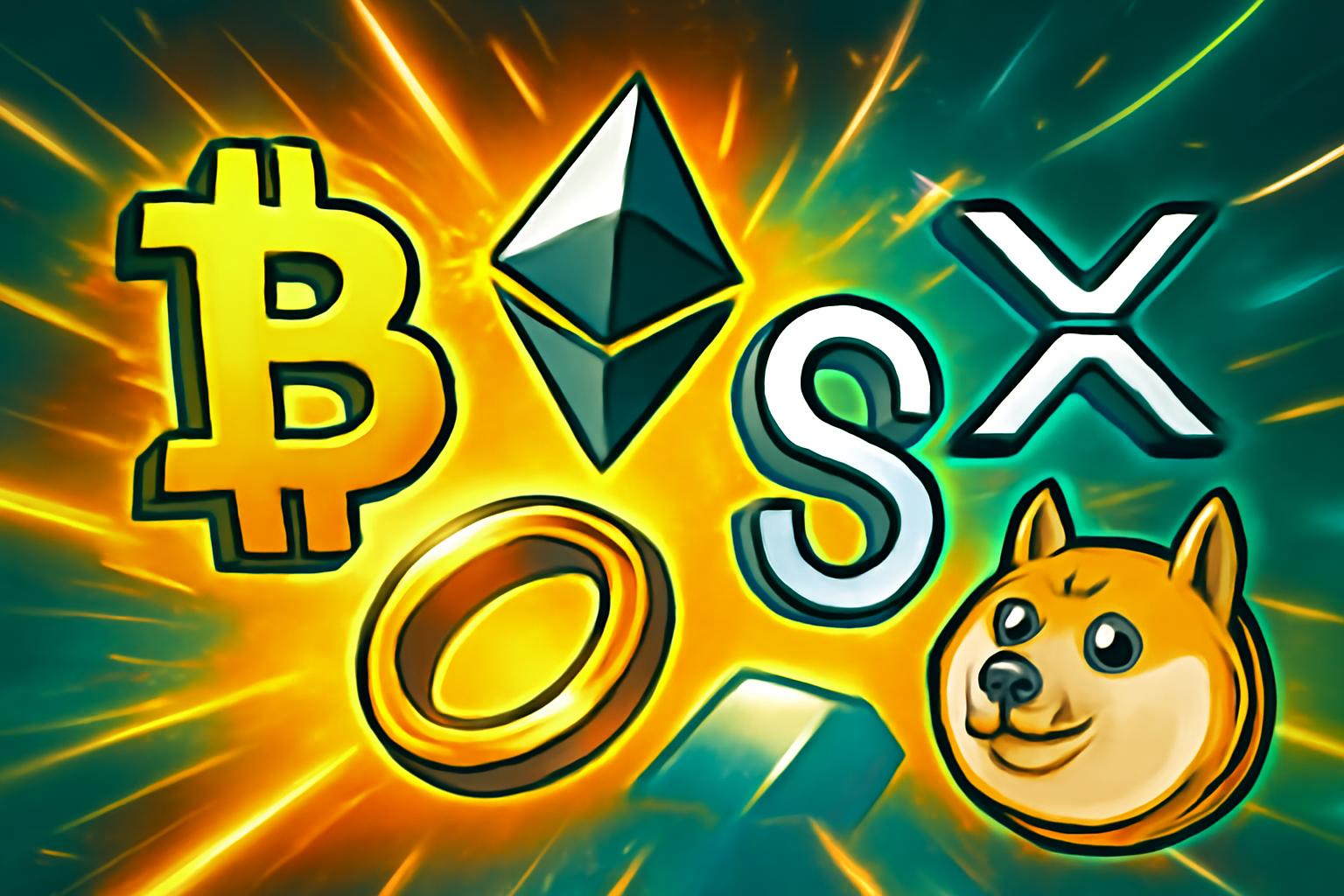 BTC, ETH, SOL, XRP and DOGE Rise as Metals Rally Keeps Macro Focus