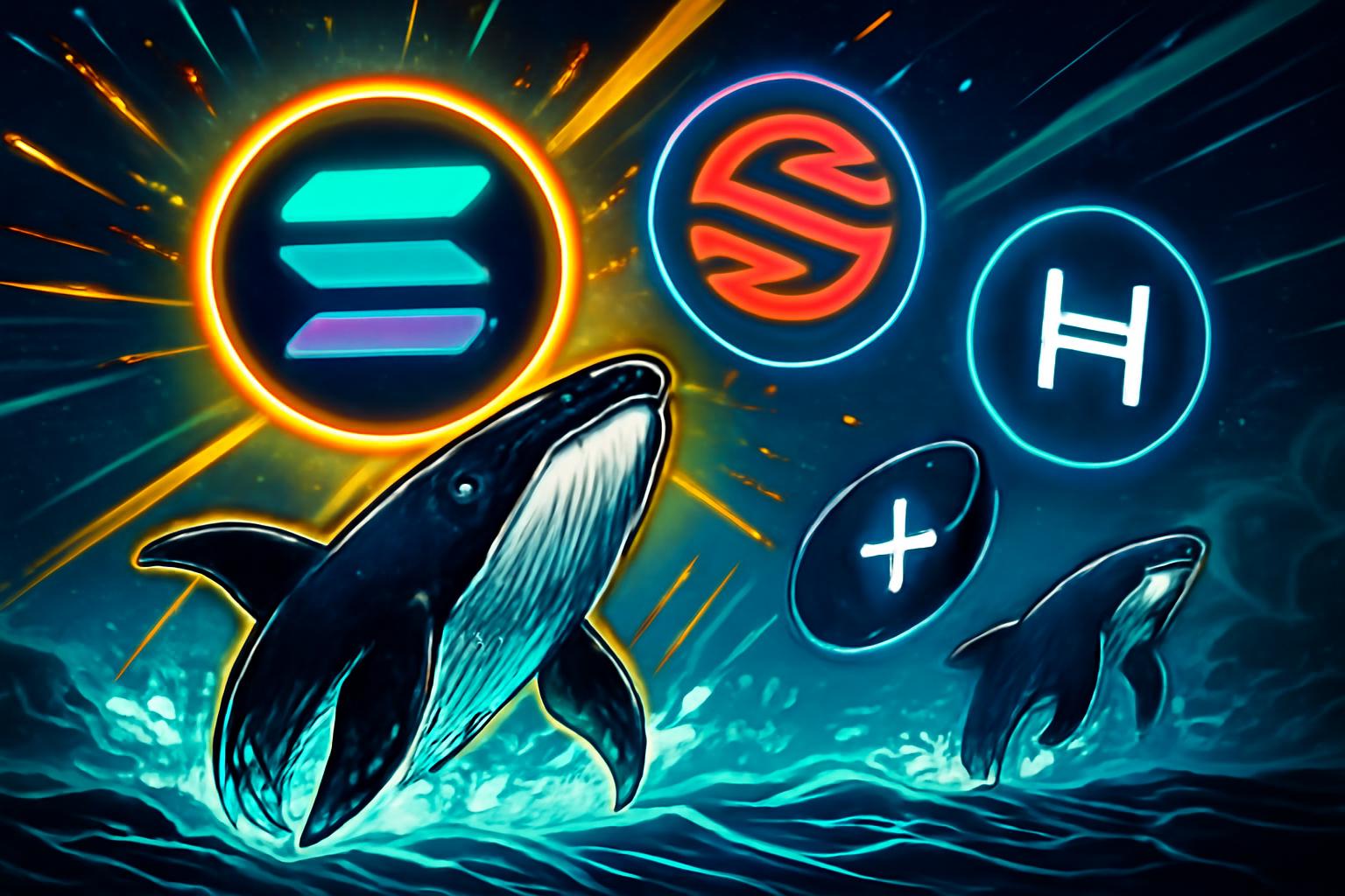 Whale Activity Drives SOL, SEI, and HBAR Momentum Amid ETF Buzz and Stablecoin Growth