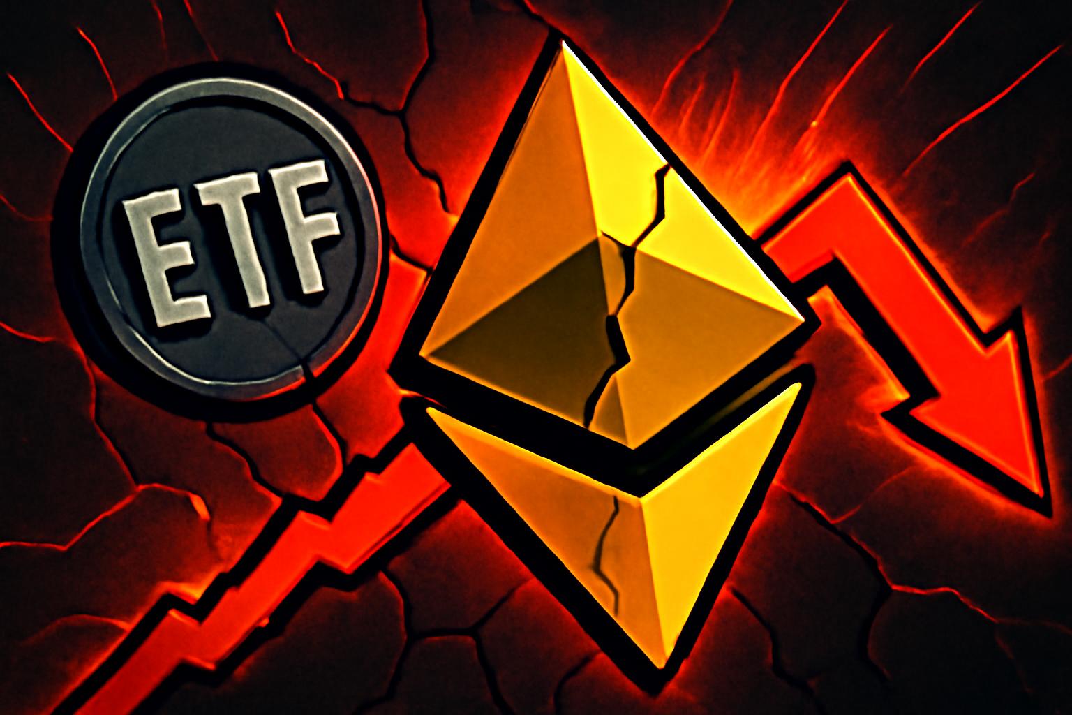 Ethereum ETF Outflows Pressure ETH Price Near Tightening Falling Wedge