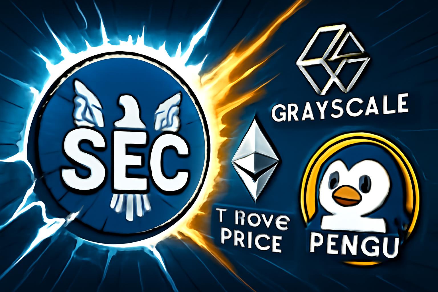 SEC Delays PENGU and T. Rowe Crypto ETFs; Grayscale Seeks Options