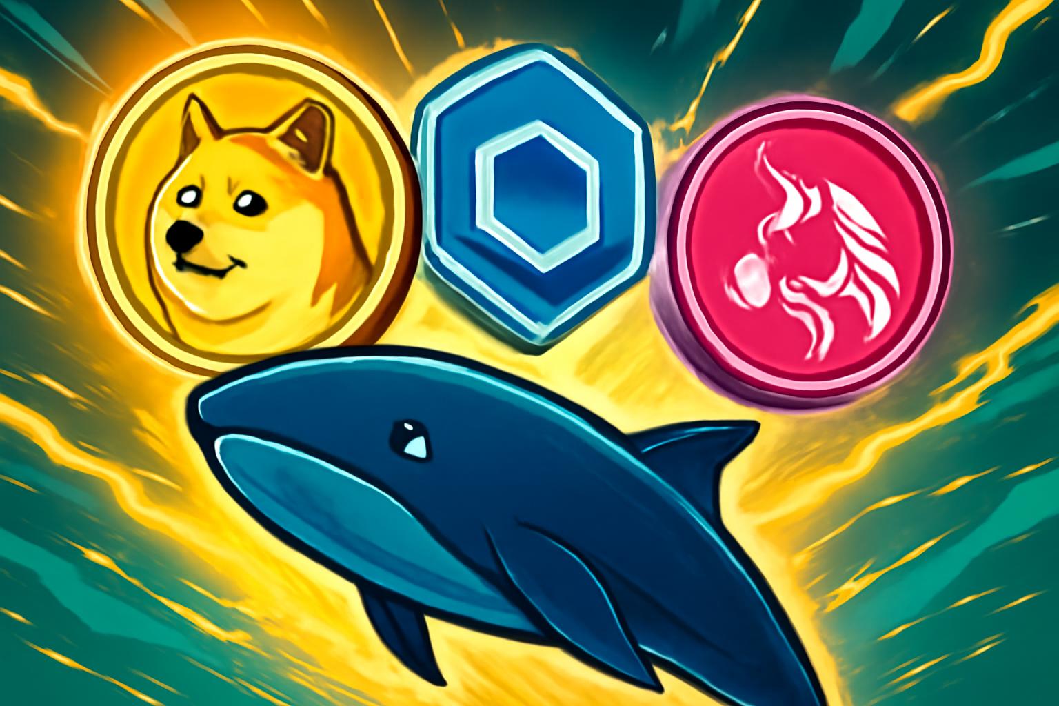 Crypto Whales Buy DOGE, LINK, and UNI as Market Pumps