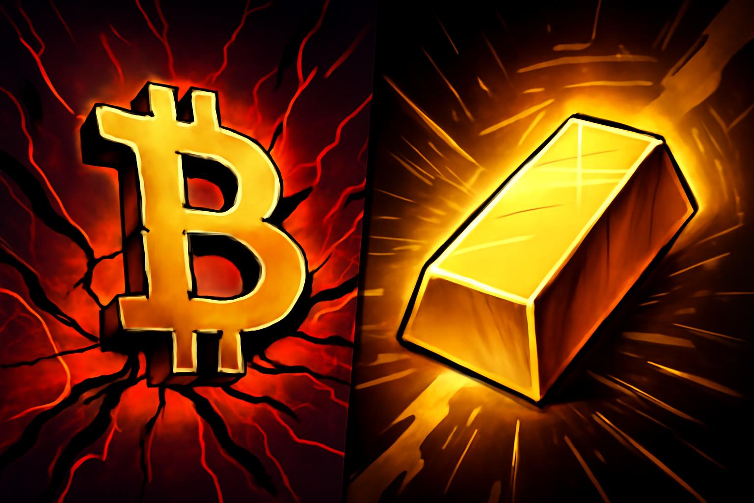 Bitcoin Prices Fall as Crypto Dip; Gold Rises