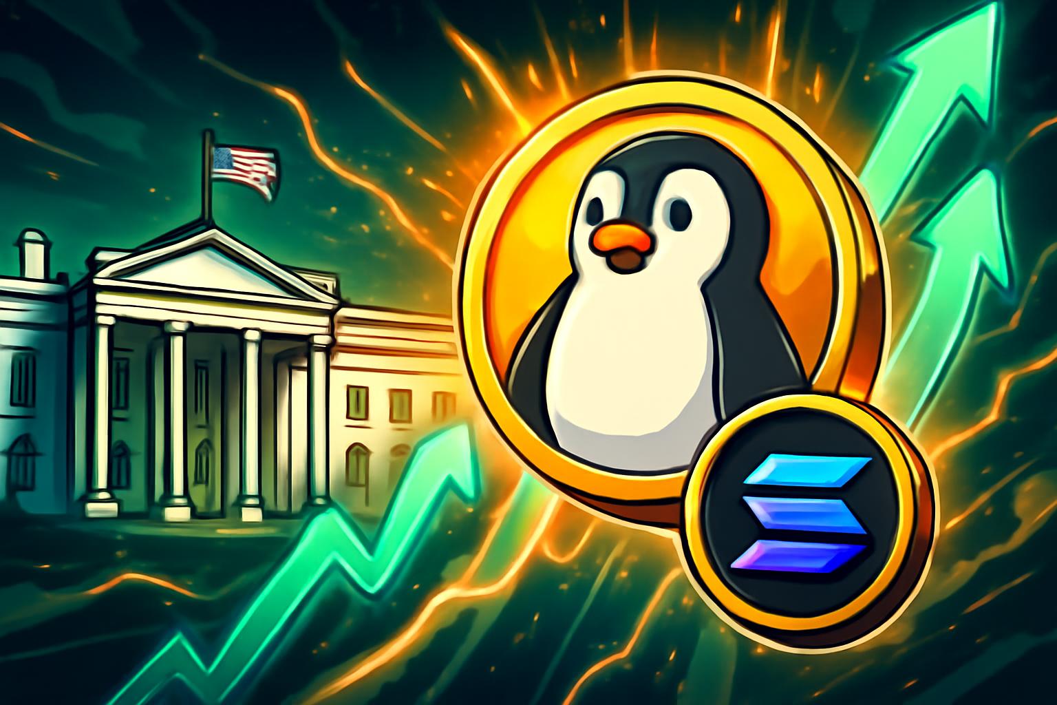 White House Post Triggers Surge in Solana Meme Coin PENGUIN