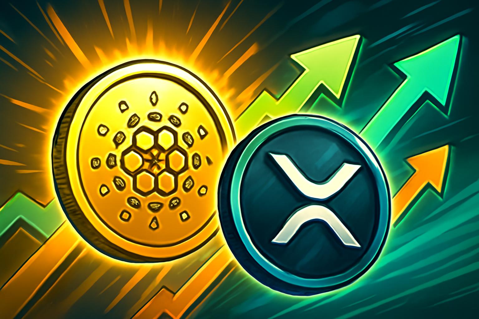 Cardano Leads as Major Cryptocurrencies Rise, XRP Climbs