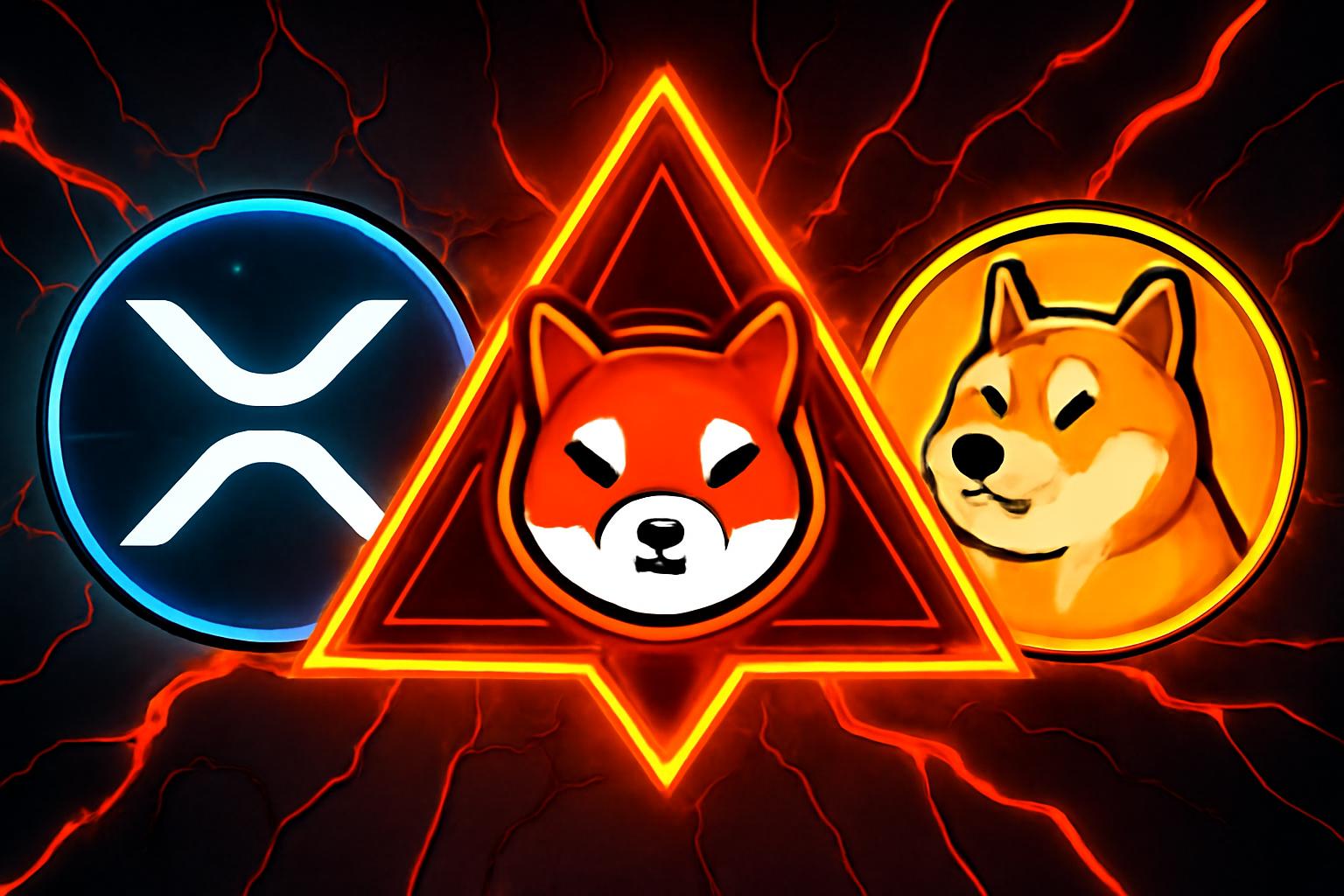 XRP Millionaire Wallets Rise, SHIB Triangle Signals Volatility, Dogecoin Slides