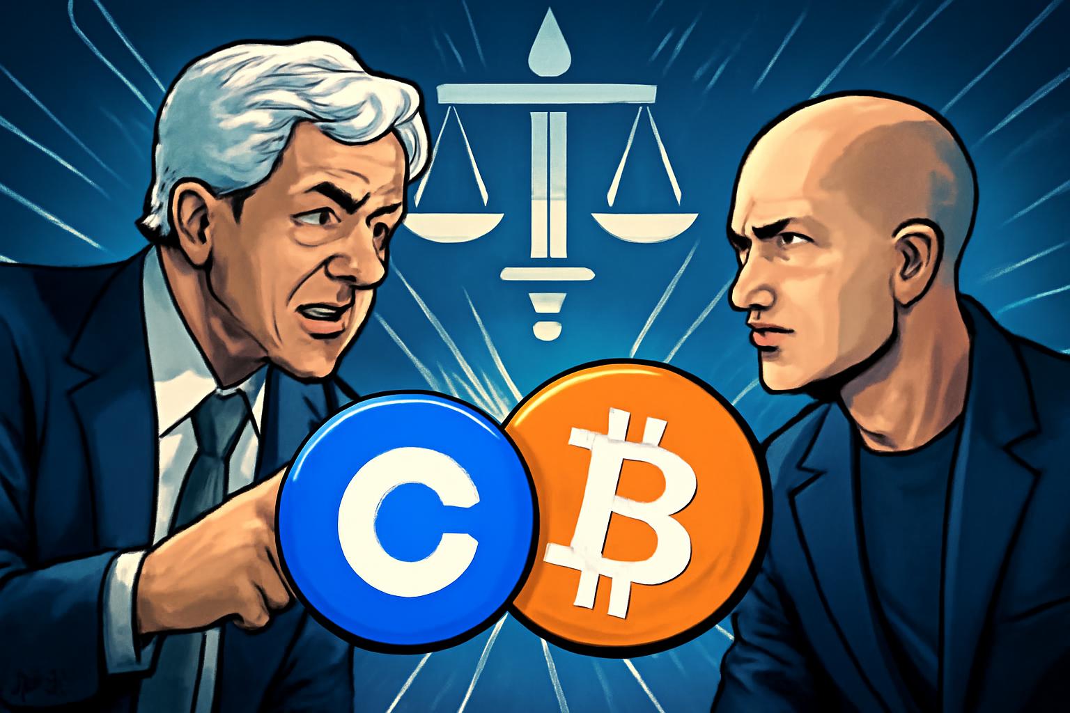 Dimon Confronts Armstrong at Davos Over Crypto Regulation and Stablecoins