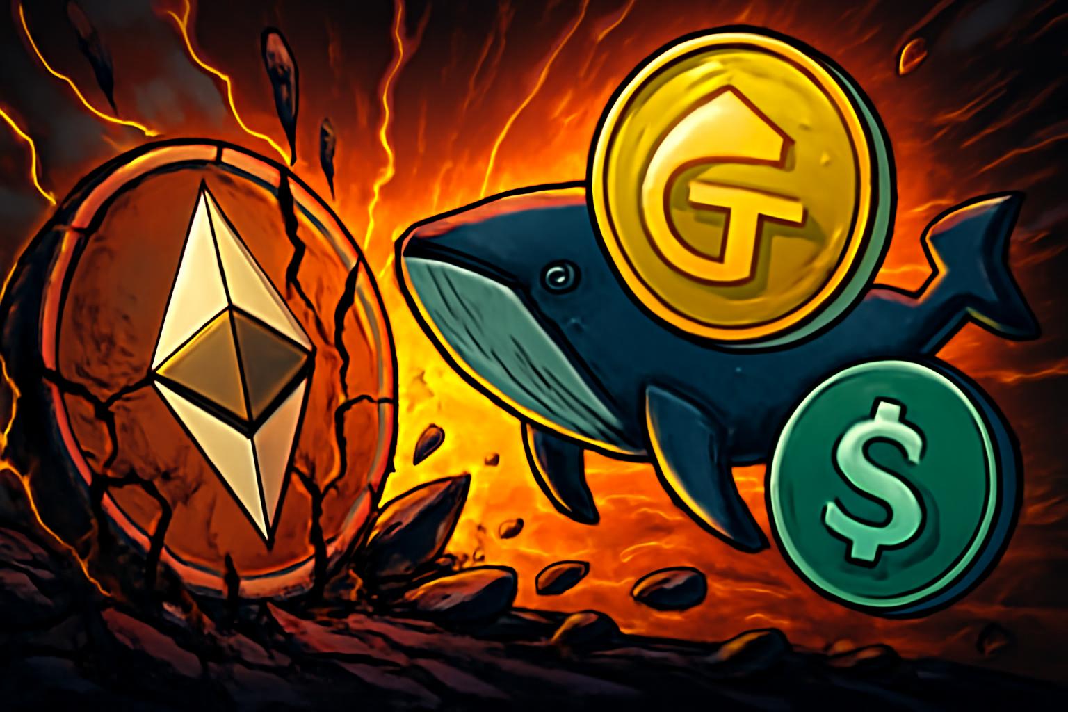 Ethereum Loss Triggers Whale Rotation into Gold and Stablecoins