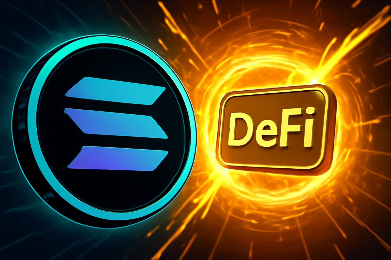 Solana Tests Upper Bollinger Band as DeFi Share Reaches 10%