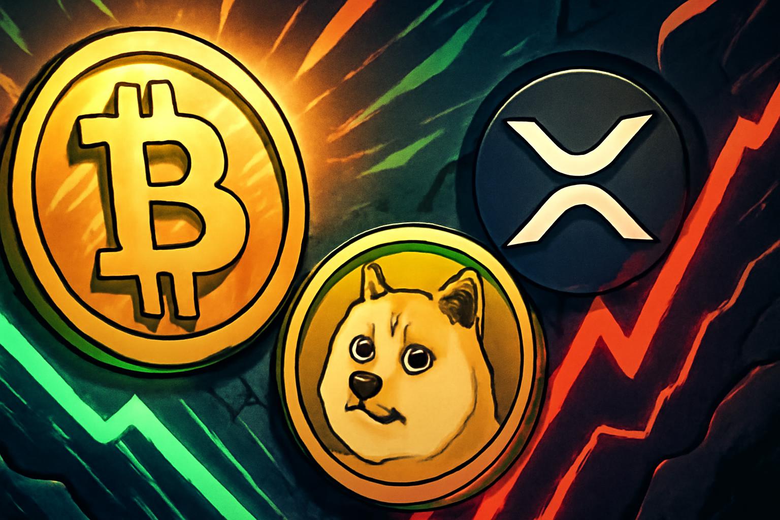 Bitcoin Poised for Positive 2026 Returns as XRP and Dogecoin Lag