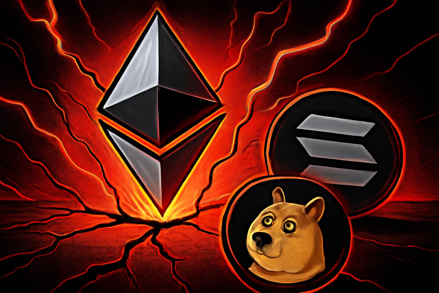 Ethereum Leads as Major Cryptos Decline in Tuesday Trading