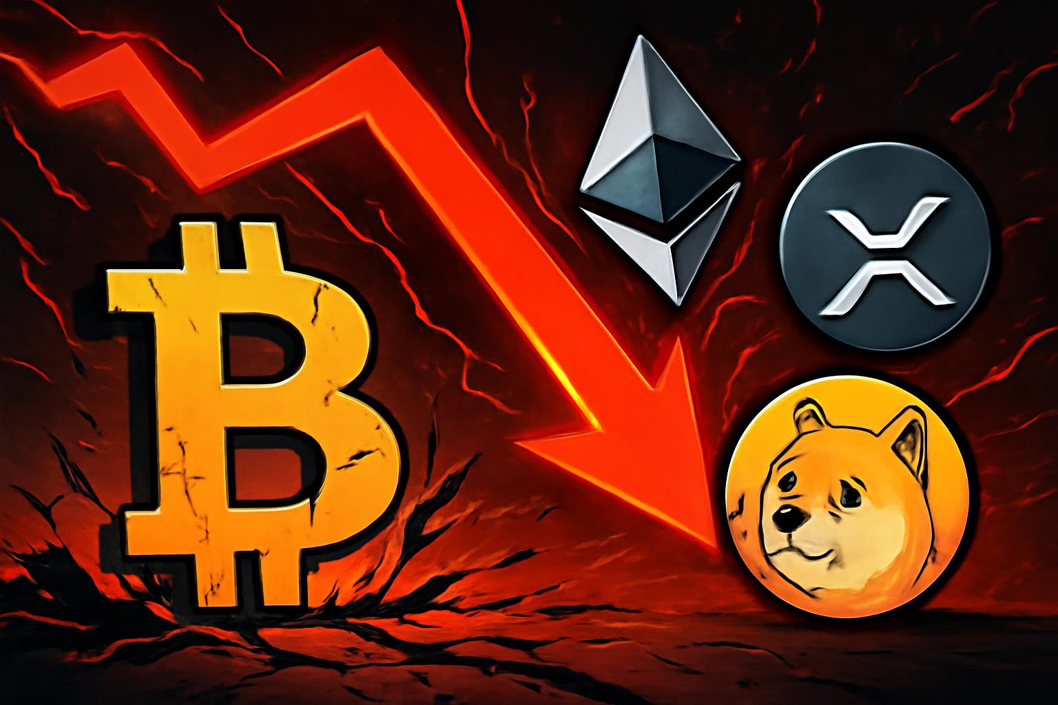 Bitcoin Dips to 66K as Ether, XRP, and Dogecoin Decline