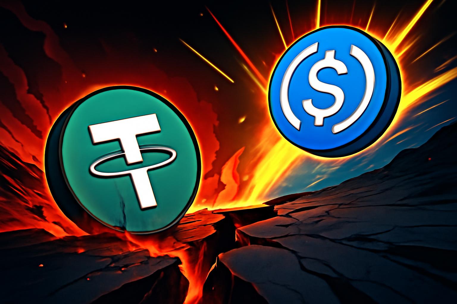 Whale Selling Hits Tether as USDT Supply Drops; USDC Rises