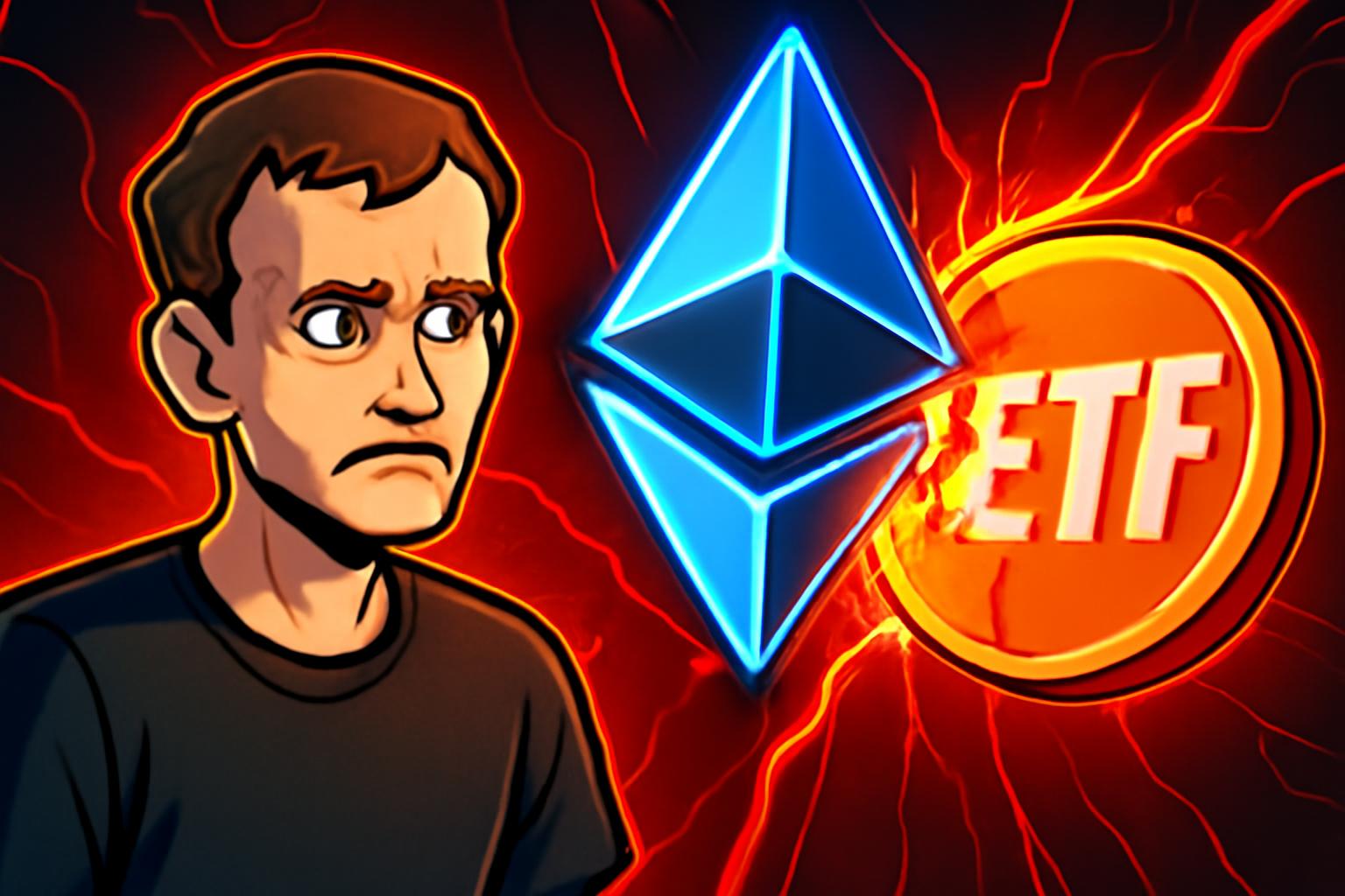 ETH Under Pressure as Vitalik Buterin Sells ETH and ETF Outflows Persist