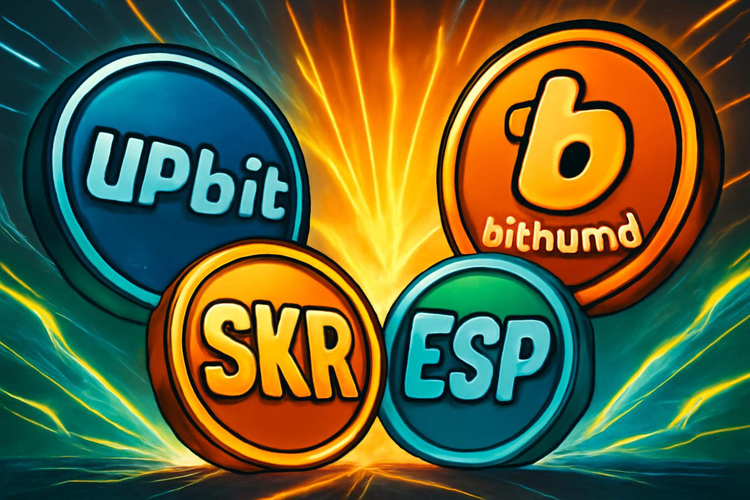 Upbit and Bithumb List SKR and ESP, Tokens Surge on Exchange Debut