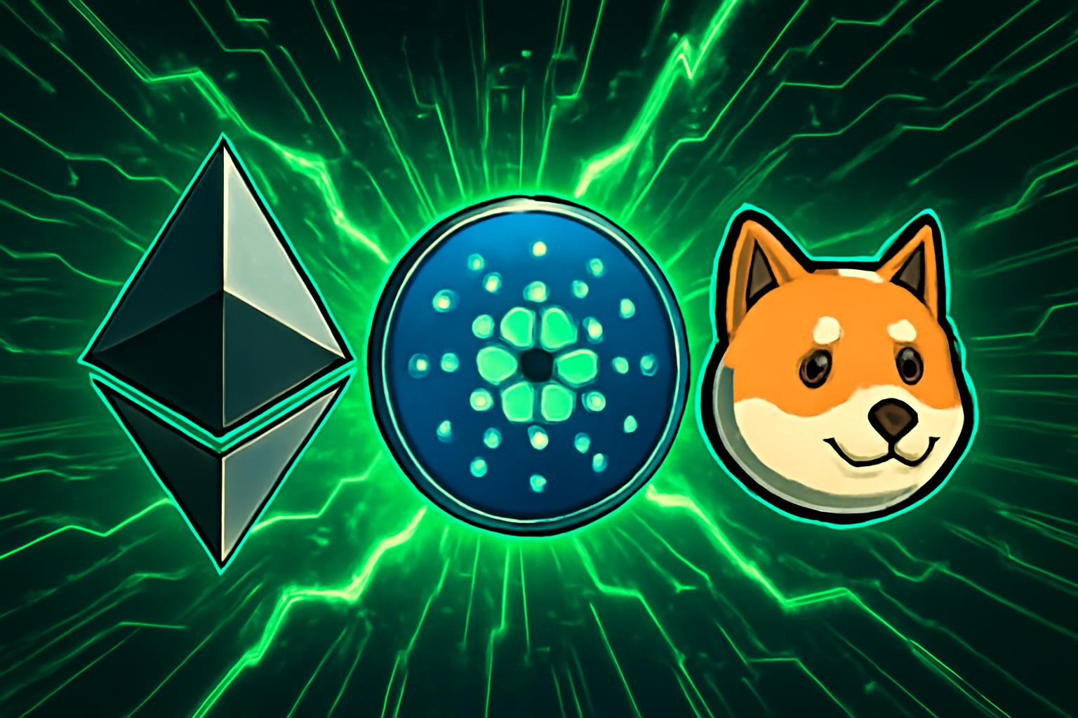 AI Price Predictions for ETH, ADA, Pepeto: Whales Reorder Market