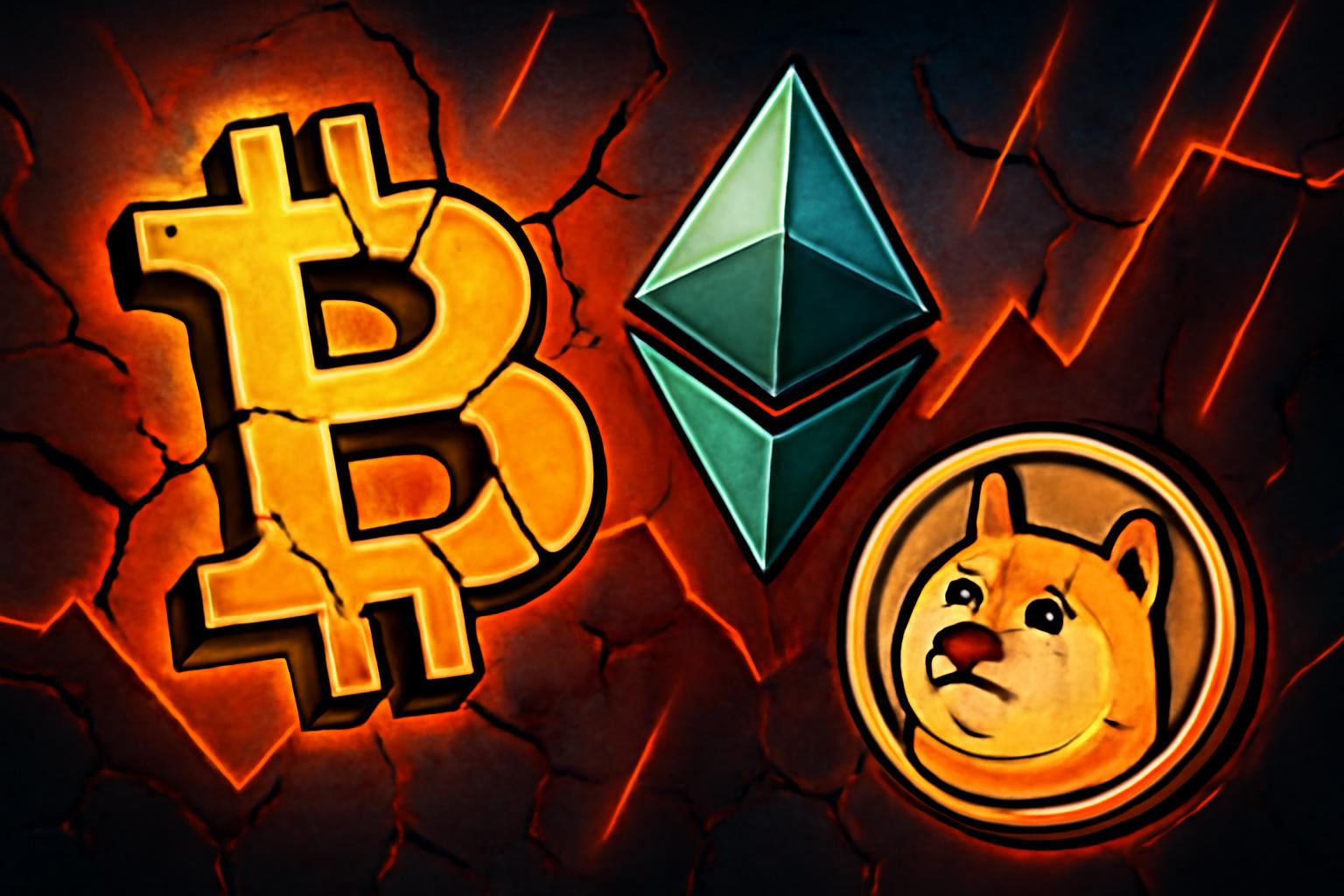 Bitcoin, Ethereum, and Dogecoin Price Crash Driven by Macro Headwinds