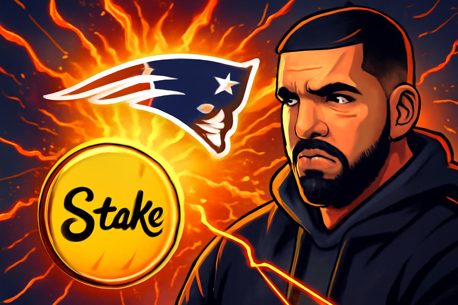 Drake Bets $1 Million on Patriots for Super Bowl 2026 via Stake