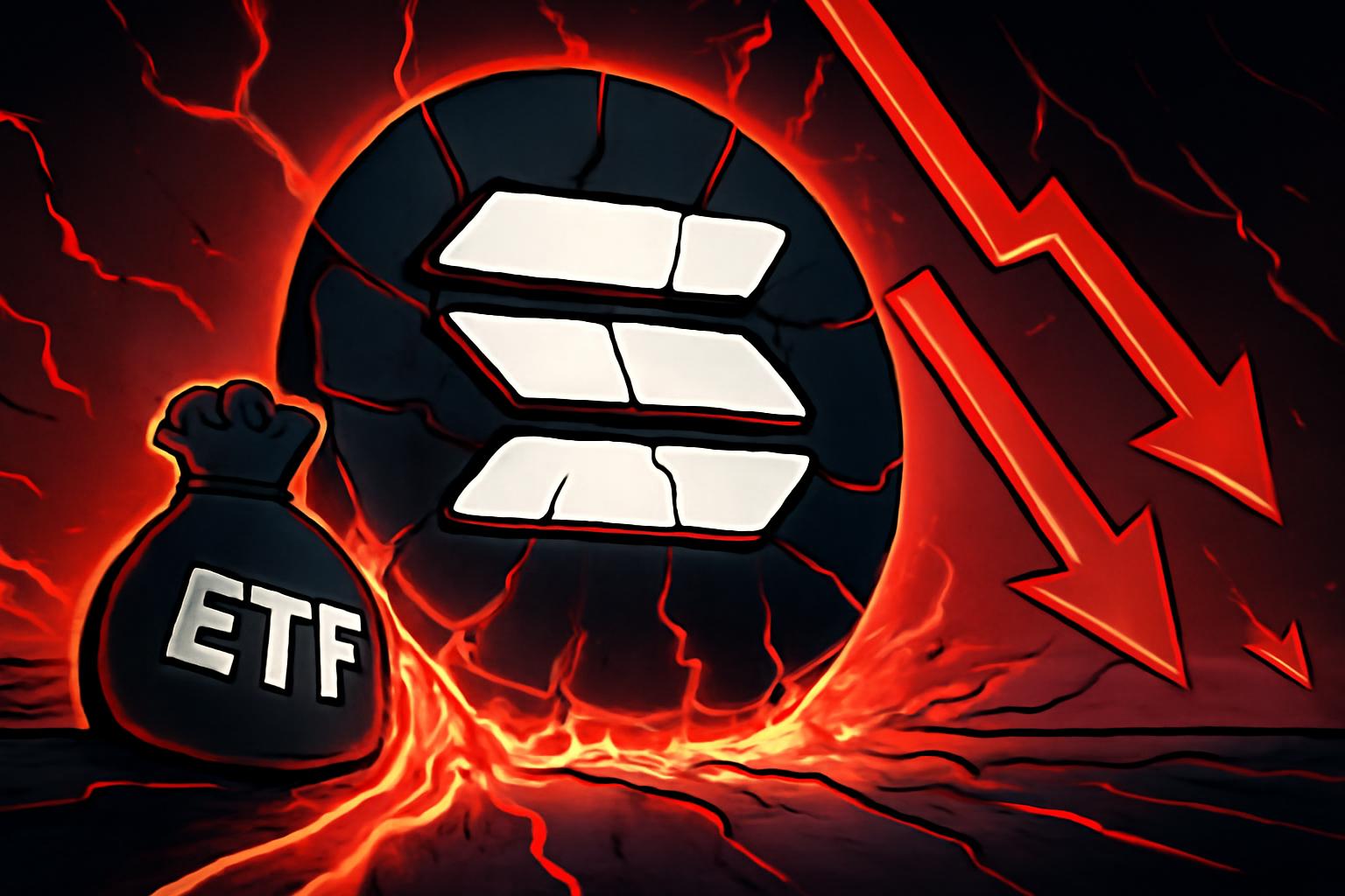 Solana ETFs Post Major Outflows as SOL Slips Toward Multi-Month Lows