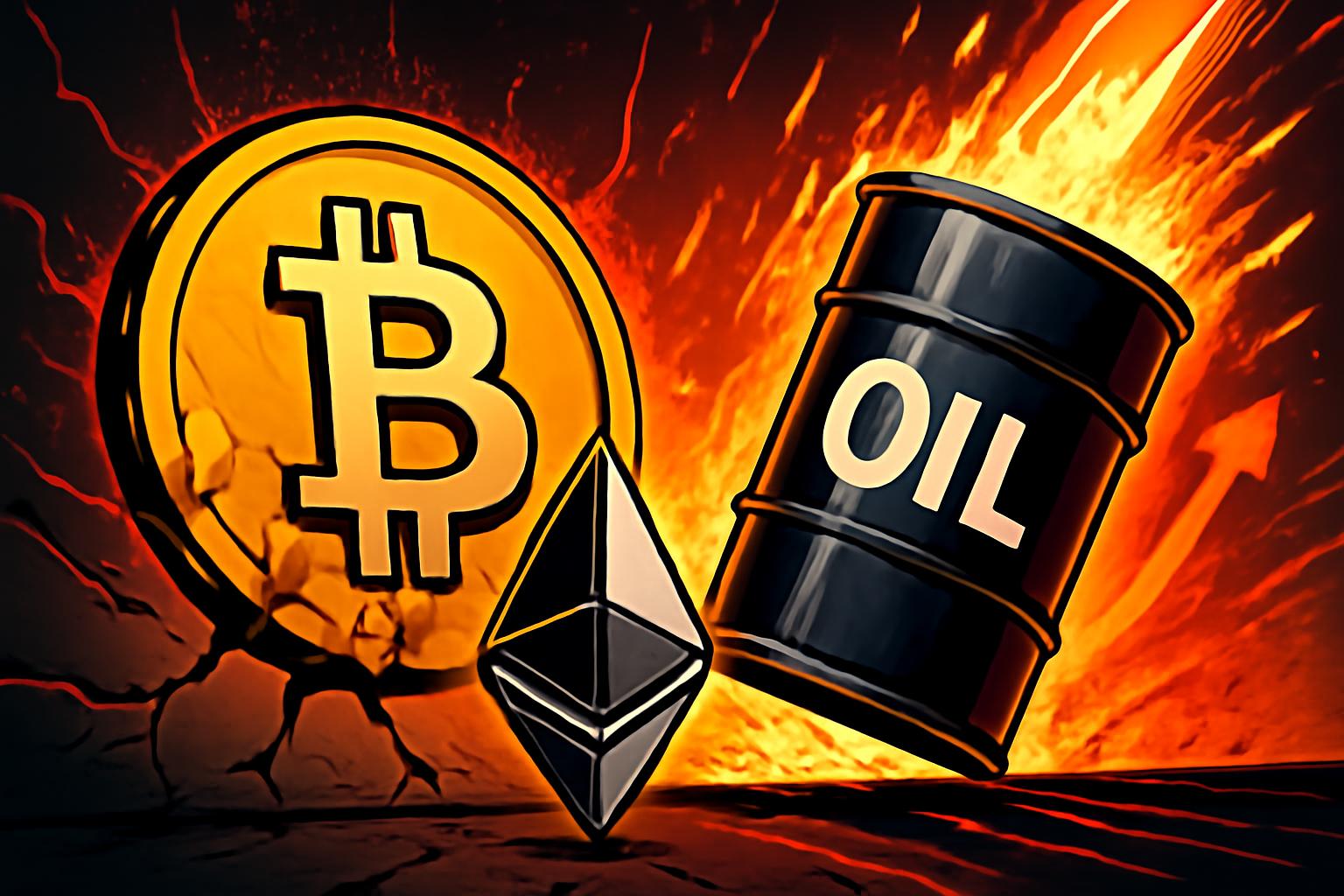 Oil Rally Weighs on Crypto Markets as Bitcoin and Altcoins Retreat