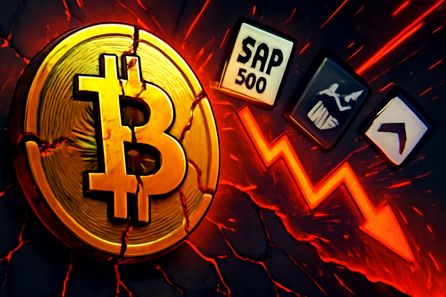 Bitcoin Signals Broad Market Pressure as Stock Selloff Looms