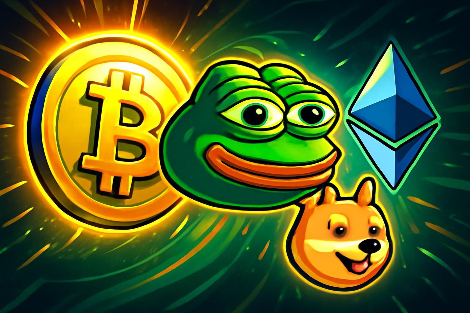 Barbell Strategy Wins as Pepe, Bonk, Bitcoin and Ether Outpace Peers