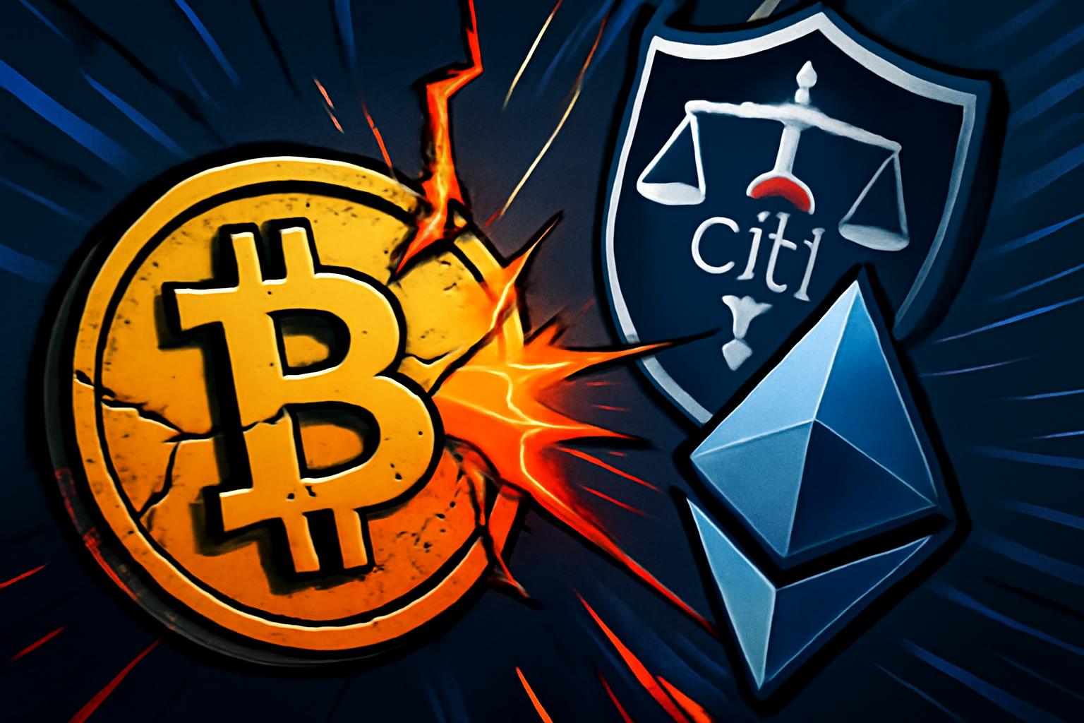 Citibank Trims 12-Month BTC and ETH Targets Amid Regulatory Drag