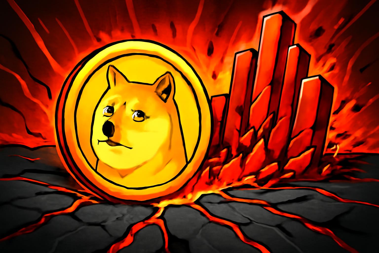 Dogecoin Price Under Pressure as $448M in Liquidations Tests Key Support
