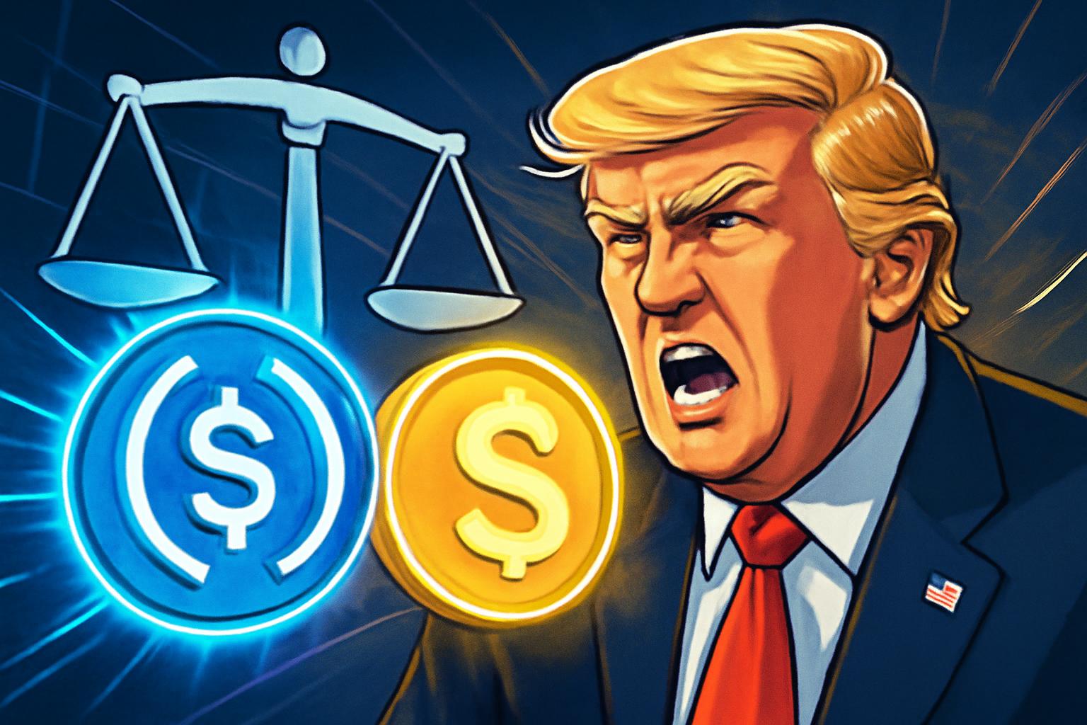 Trump Backs Crypto Firms in Stablecoin Dispute as Regulation Stalls