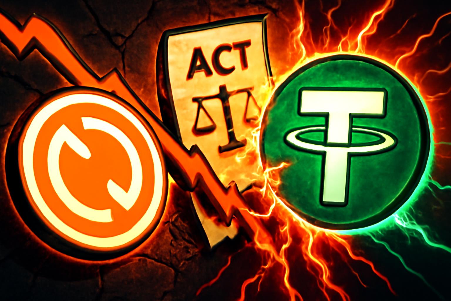Circle Stock Slumps 25% as CLARITY Act Looms and Tether Intensifies Rivalry