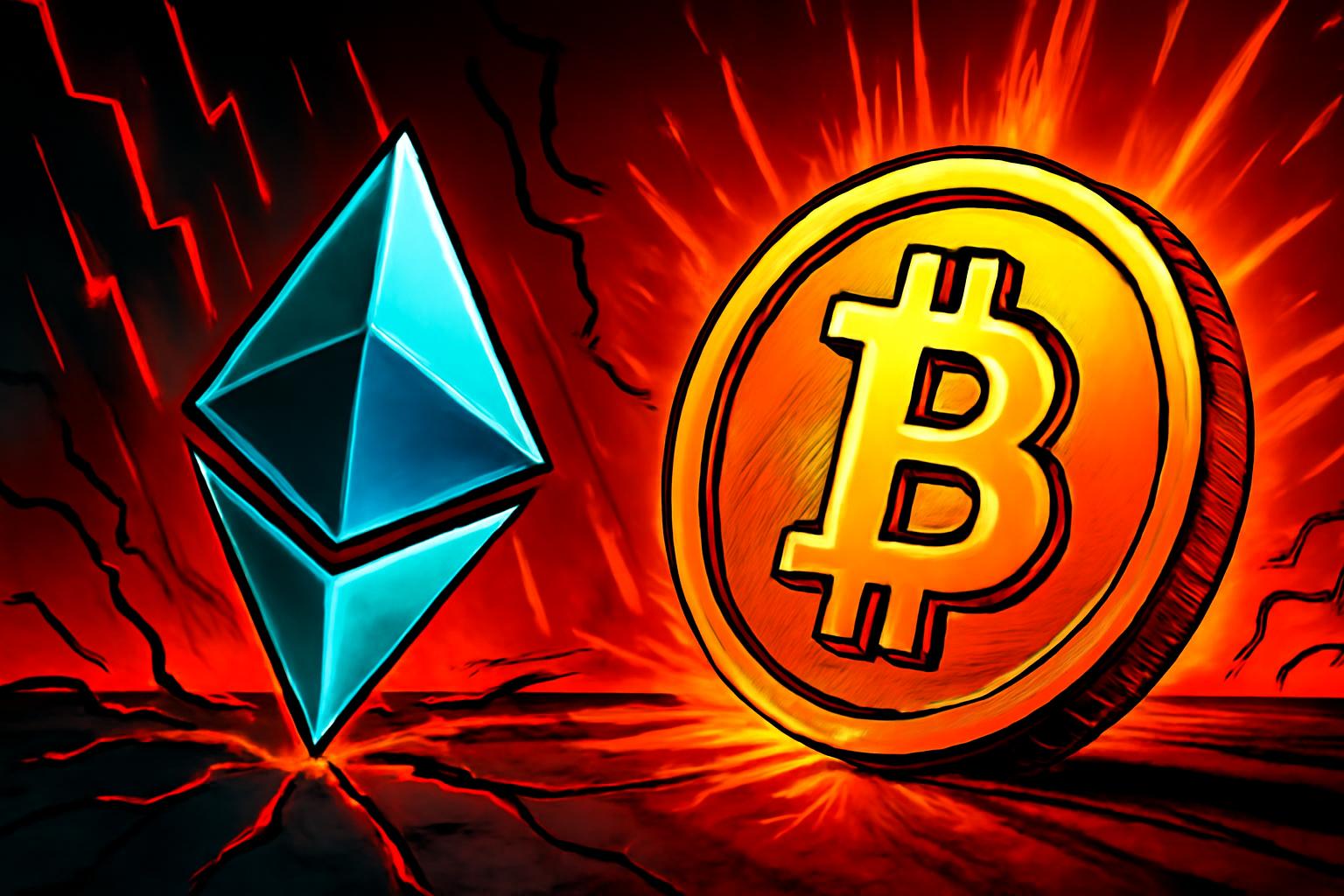 Ethereum Underperforms Bitcoin in Bull Markets, Falls Sharply in Bear Markets