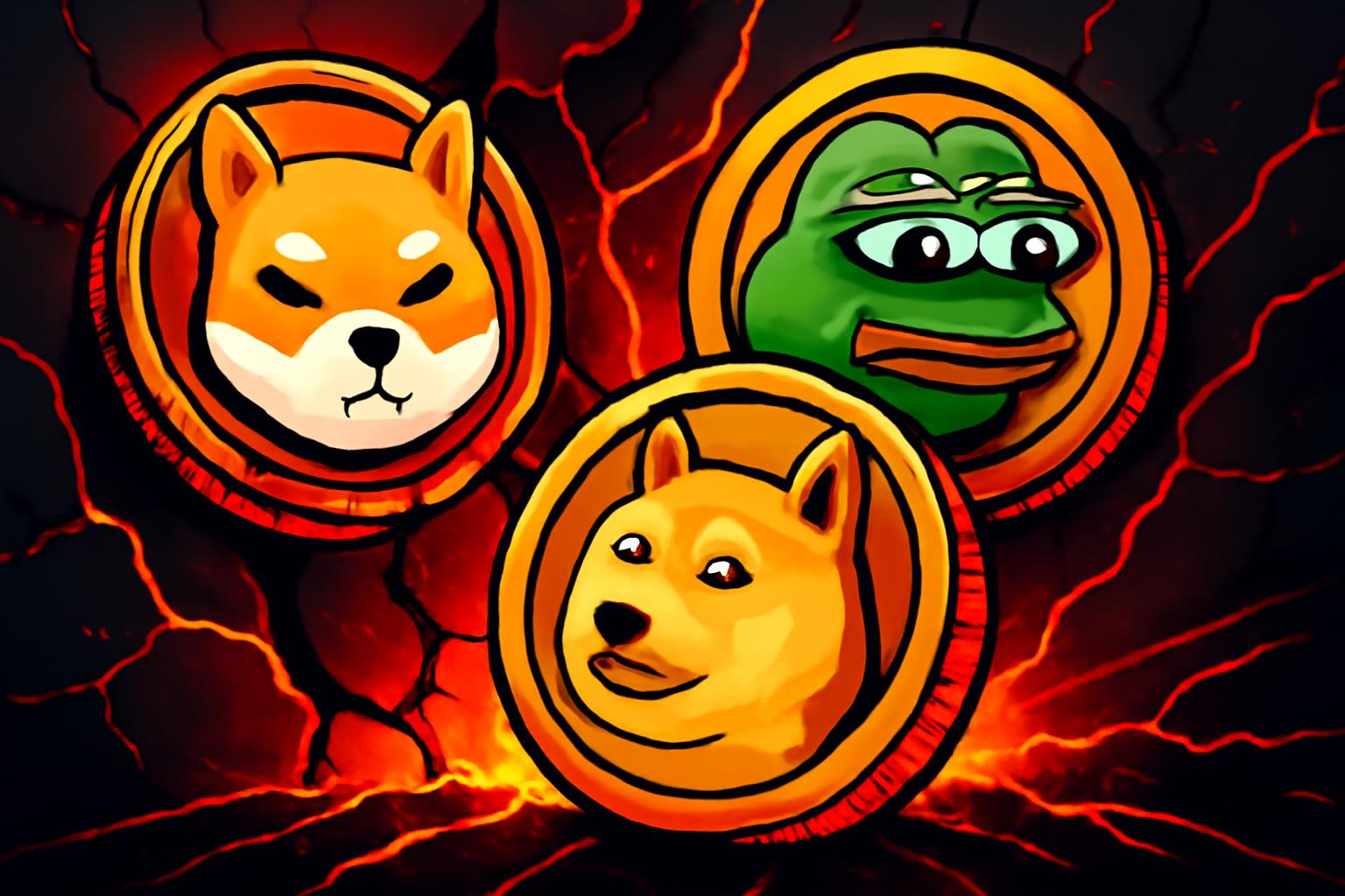 Shiba Inu, Pepe Coin, and Dogecoin Face Key Support Tests