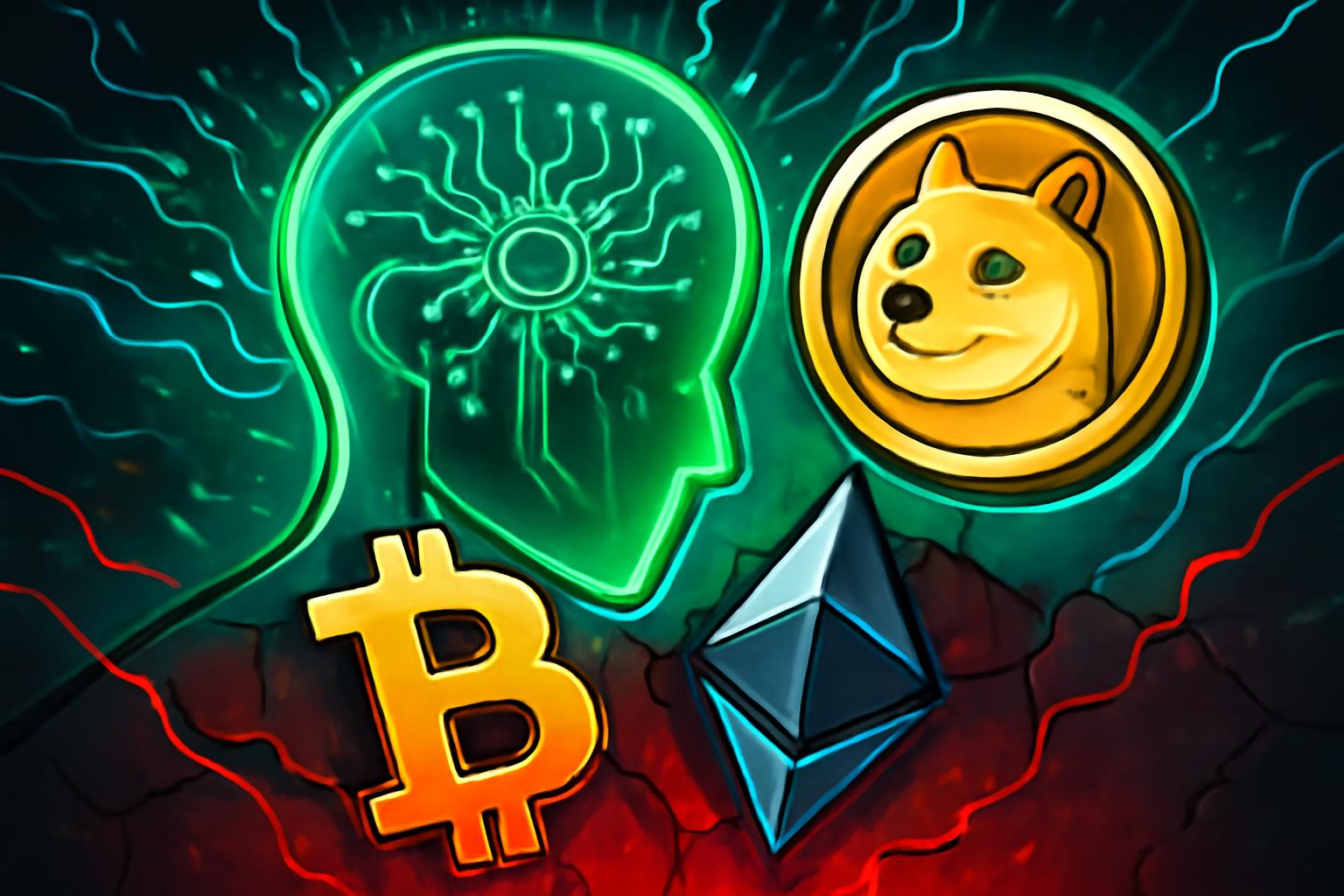 AI and Meme Sectors Drive Crypto Rally as BTC/ETH Retreat