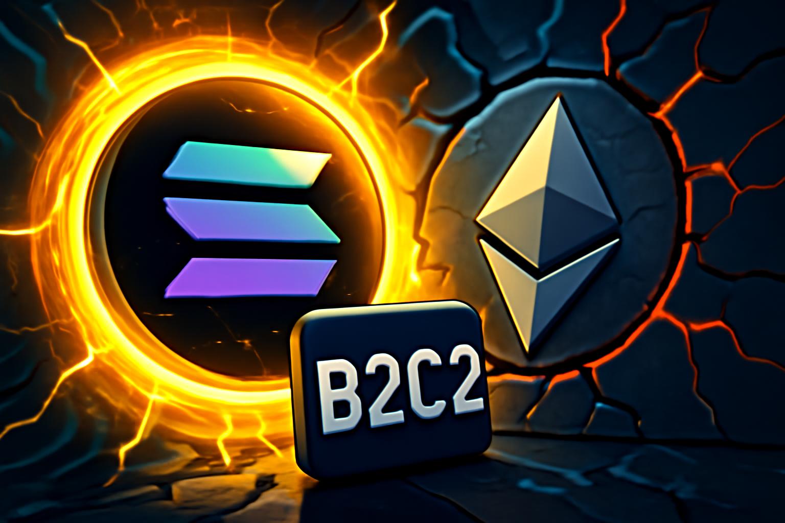 B2C2 Chooses Solana for Institutional Stablecoins; TVL vs Ethereum and 30-Day Fees