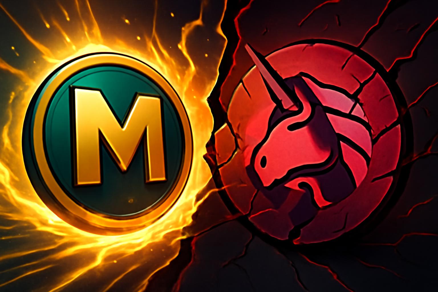 M Leads Top 100 Crypto by Market Cap as UNI Drops